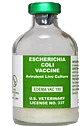 Glass bottle with light green label for Edema Vac swine vaccine.
